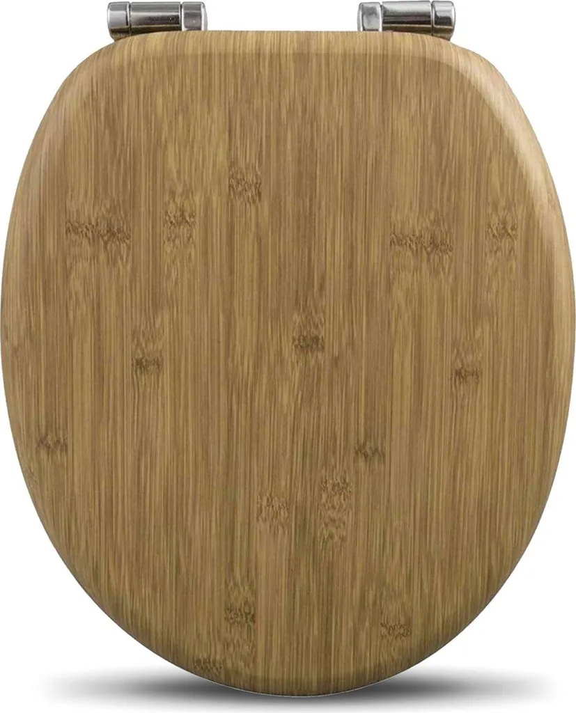 Happyment Sedile WC in Legno Antibatterico - Universale Soft-Close