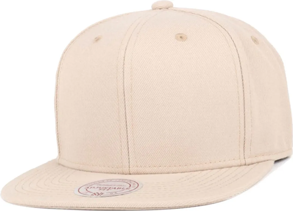 Mitchell & Ness Sand Blank Snapback Cap EU930 Beige - Cappello Originale