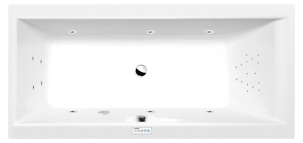Polysan CLEO Whirlpool-Badewanne, 160x70x48cm, Highline Hydro, Chrom