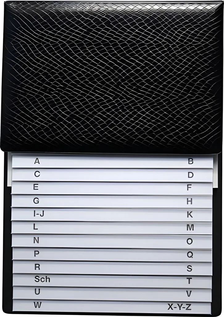 RNK Verlag 1716-9 Registre Téléphonique Pliable Noir 160 x 230 mm