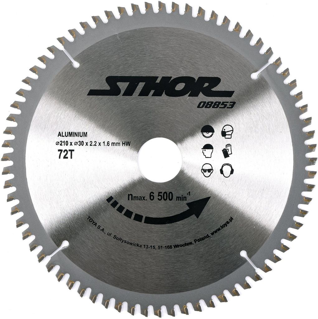 Sthor Sägeblatt für Aluminium 210X30Mm 72-Zahn Produktbild 