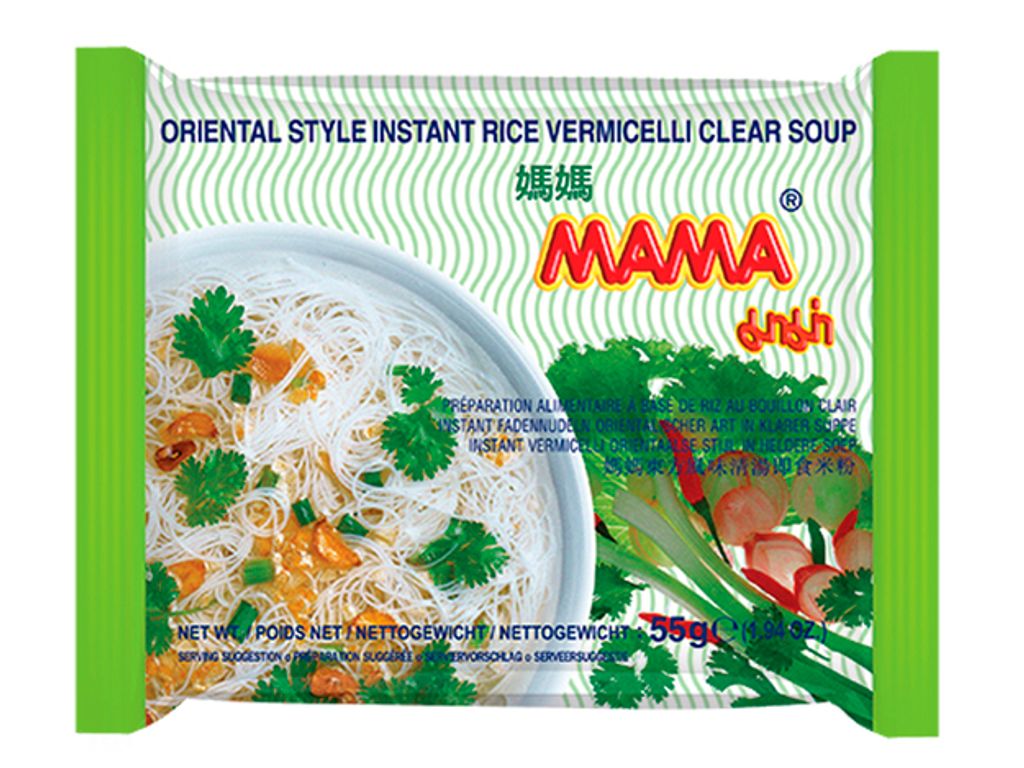MAMA Instant Reisnudeln Orientalischer Art Clear Soup Vermicelli 55g