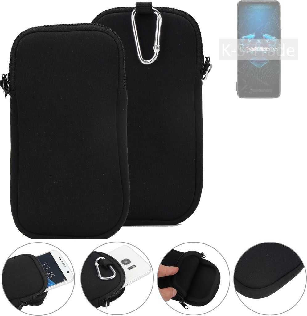 K-S-Trade Neopren-Hülle Handyhülle kompatibel mit Asus ROG Phone 5 Ultimate Schutzhülle Neoprenhülle Sleeve Schutz-Hülle Gürtel Tasche Case