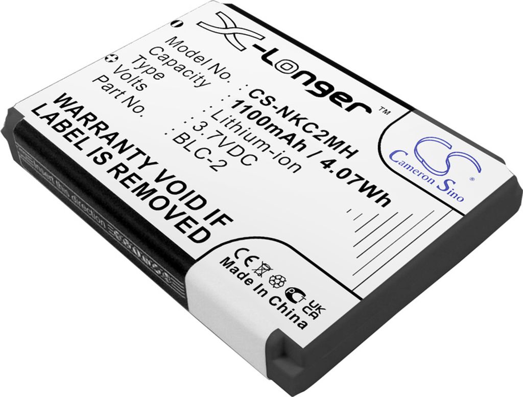 Akku für Nokia 3310/3330, 1100mAh, BLC-2 Produktbild 