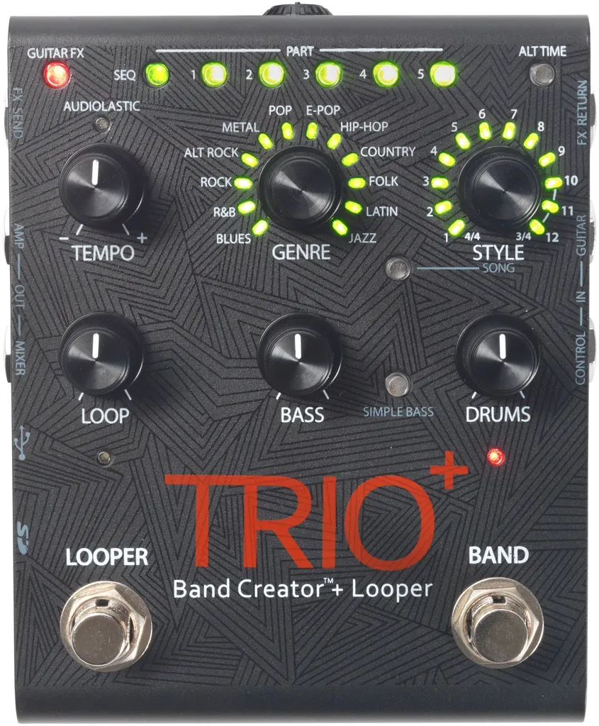 Pédale multi-effets Trio+ Band Creator Digitech avec looper intégré