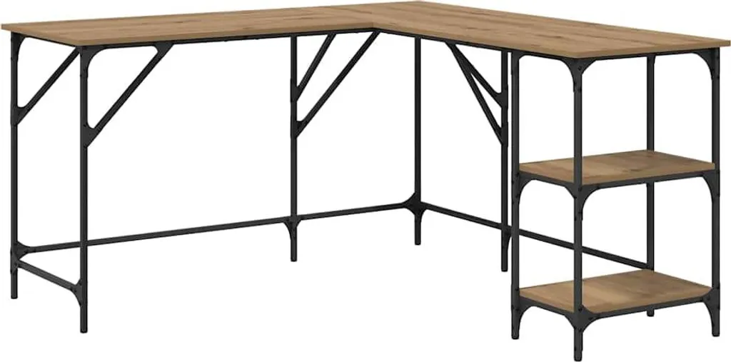 Scrivania Angolare 139x139 cm Rovere | Mobile Ufficio Professionale