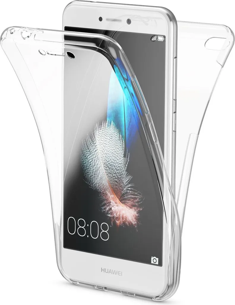 Huawei P8 Lite 2017 cover 360 gradi per telefono cellulare di NALIA, cover completa a tutto tondo trasparente