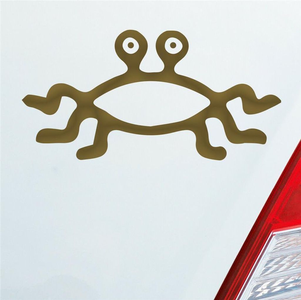Auto Aufkleber Krabbe Krebs Sternzeichen Crab Tier Meer See 19x10 cm Gold Sticker Heckscheibenaufkleber