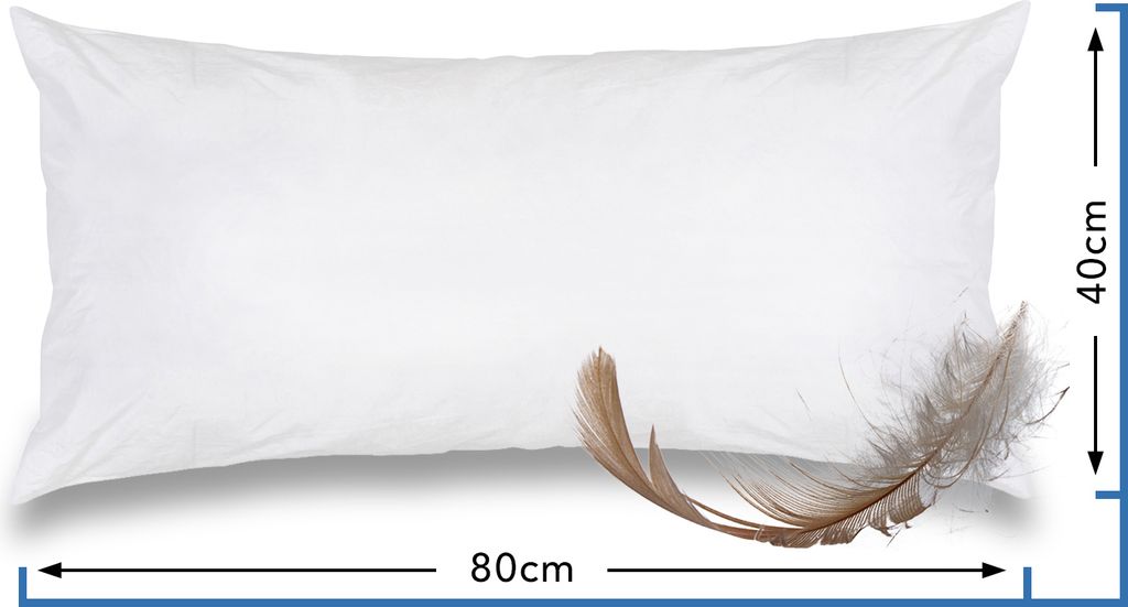 wometo Federkissen Kissen 100% Federn 40x80 - 600g OEKO-TEX Produktbild 2