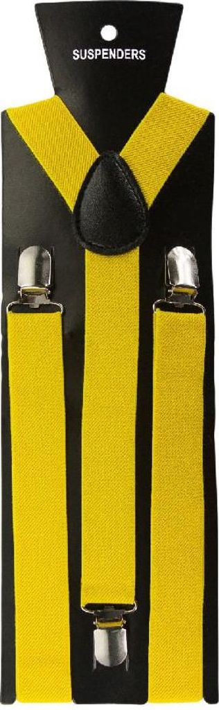 Oblique Unique Hosenträger Uni verstellbar Y -Form - gelb