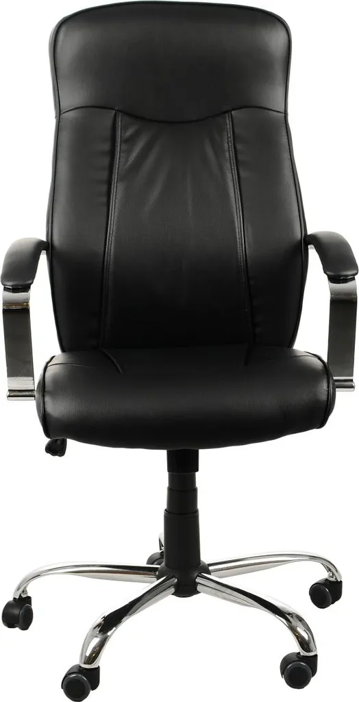 Chaise de bureau pivotante ergonomique ZN-9152 en similicuir noir