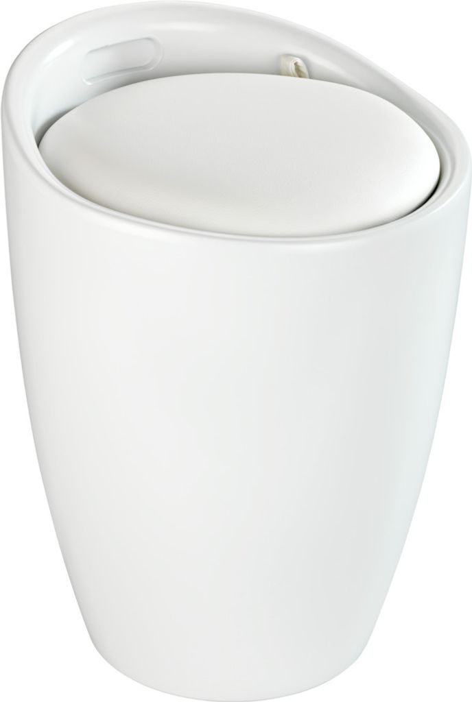 WENKO Bad Hocker CANDY Wäsche Korb 20 L Sack Sammler Sitz Produktbild 