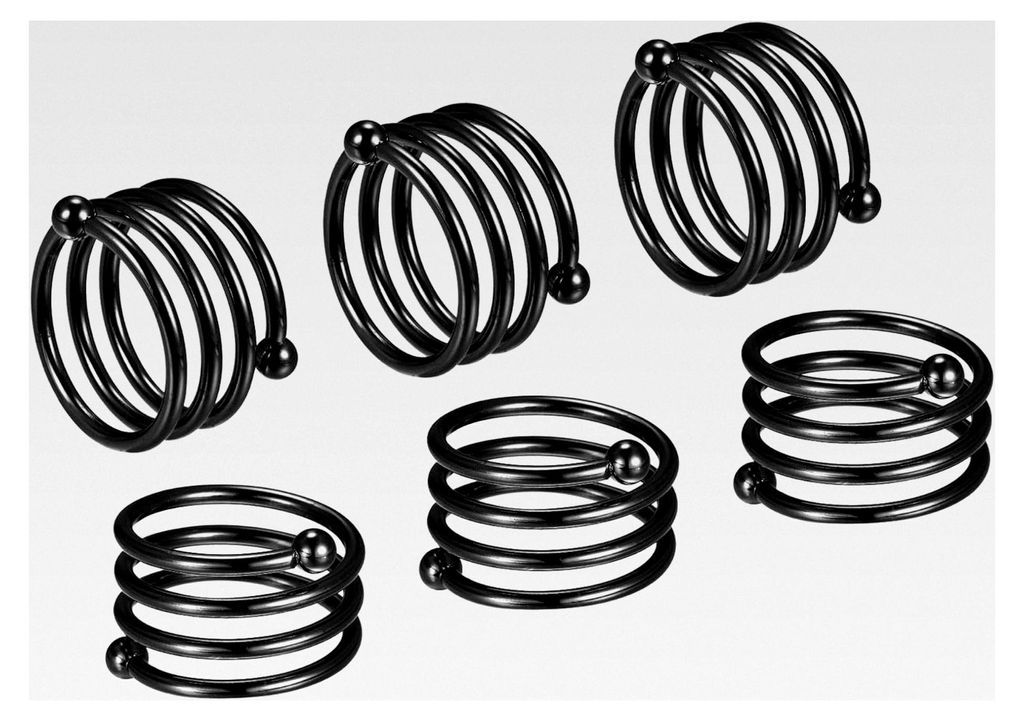 6 Serviettenringe 38mm Innendurchmesser Legierung Serviettenschnallen für Tischdekorationen Weihnachtsfeier DIY Schwarz