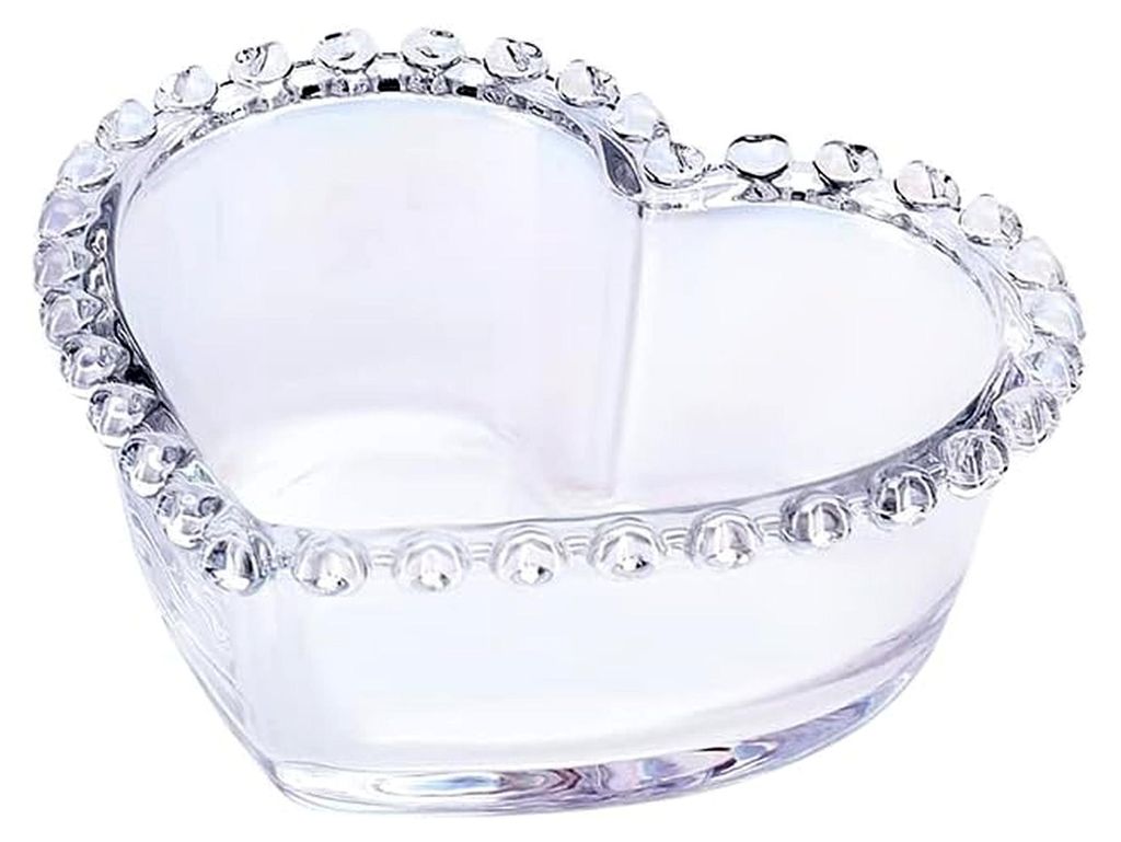 Herzförmige Schale, 13 cm - Glas-Schale für die Präsentation von Desserts, Snacks und Vorspeisen