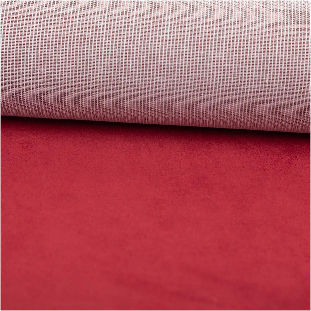 Mikrofaser Polsterstoff uni rot 1,40m – robust & weich