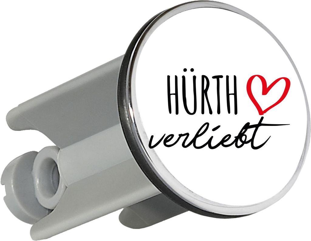 Huuraa Waschbeckenstöpsel Hürth verliebt 4cm Produktbild 