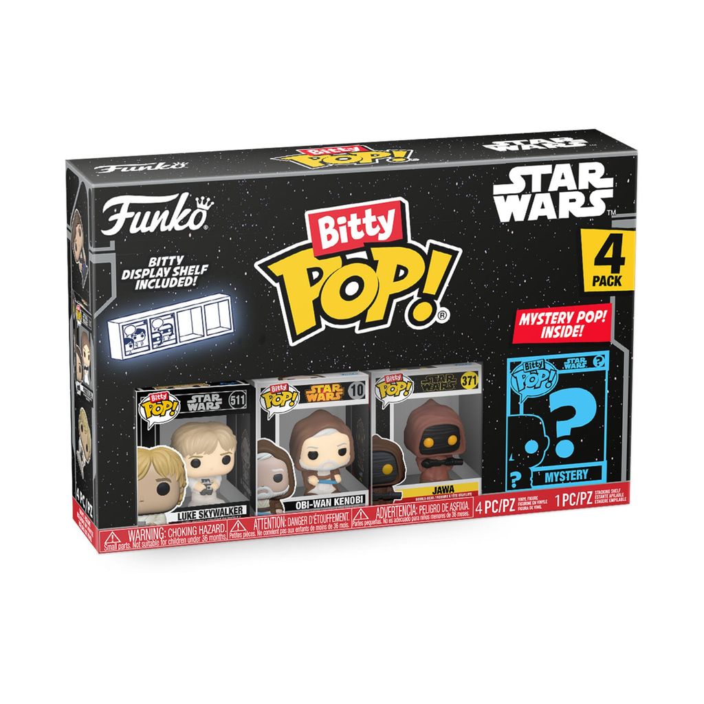 Star Wars - Luke Skywalker Jawa Obi-Wan Kenobi 4er Pack - Bitty Pop! Funko