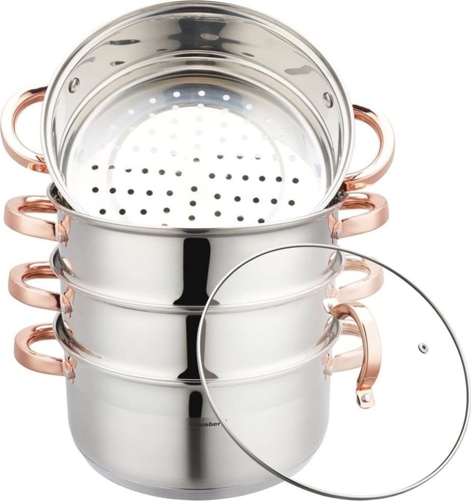 Parný Hrniec Klausberg 5 Prvkov. 24Cm Kb-7736 Rose Gold Obrázok produktu 