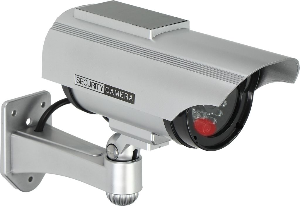 Überwachungskamera Attrappe CCTV mit Solarpanel Sicherheitstechnik Kameraattrappe