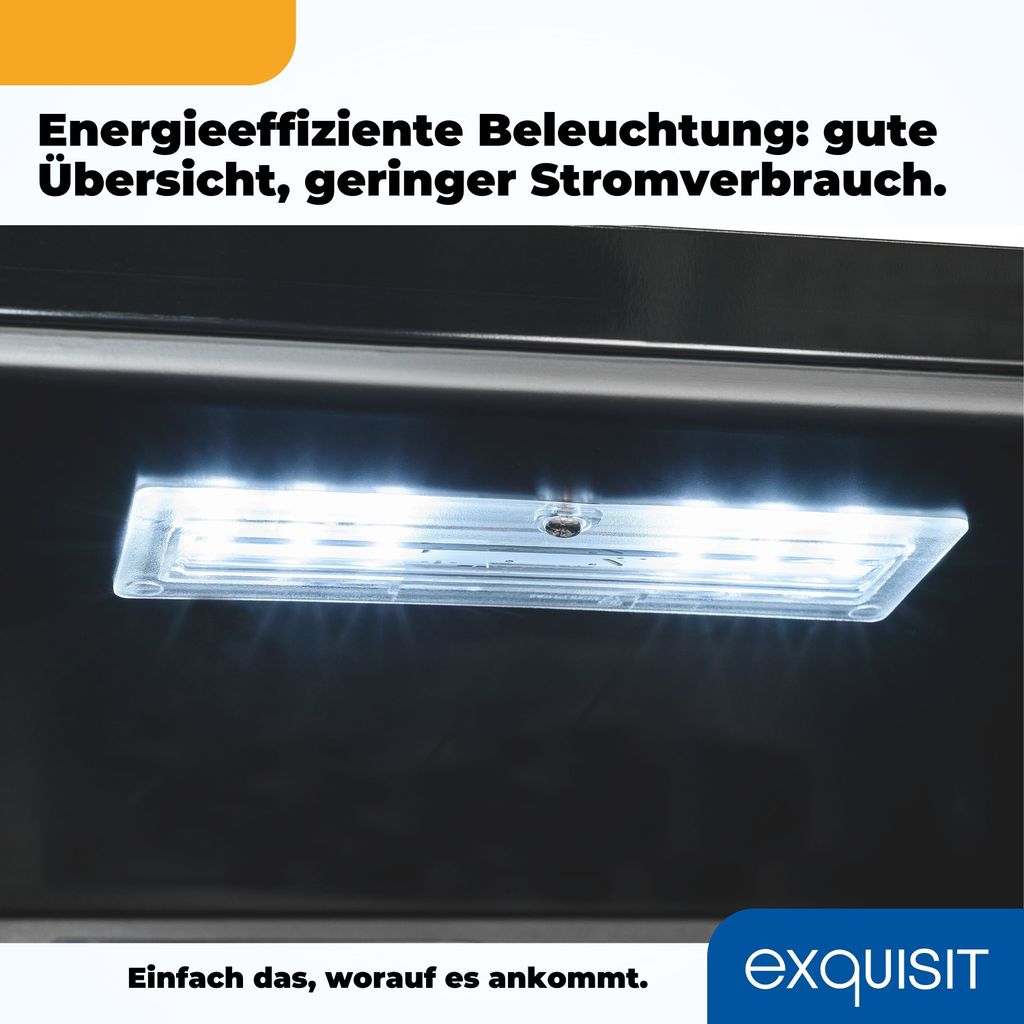 Exquisit Glastürkühlschrank GKS120-GT-160C schwarz | Produktbild 9