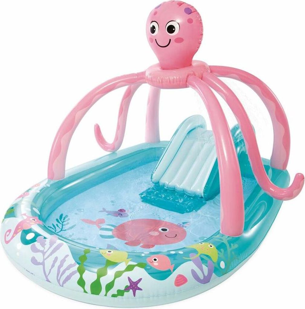 Aufblasbares Planschbecken für Kinder Intex Octopus 229 L 243 x 183 x 150 cm Oktopus