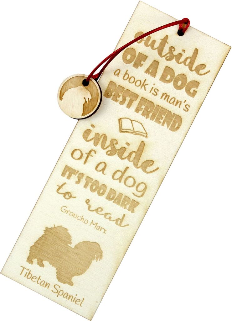 Tibet-Spaniel, Tibetan Spaniel - Lesezeichen mit Hund, personalisiertes Lesezeichen, Geschenk für Bücherwurm von der Marke Art-Dog