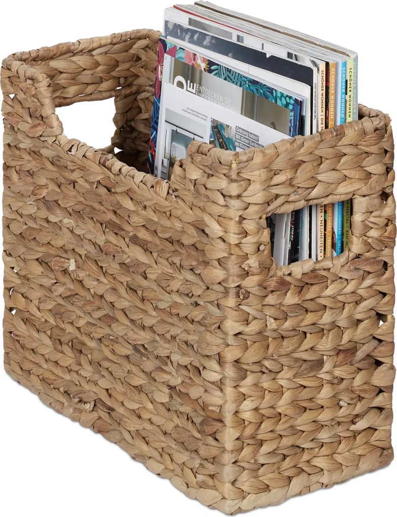 Rangement magazines pour salon : porte-revues naturel gain de place