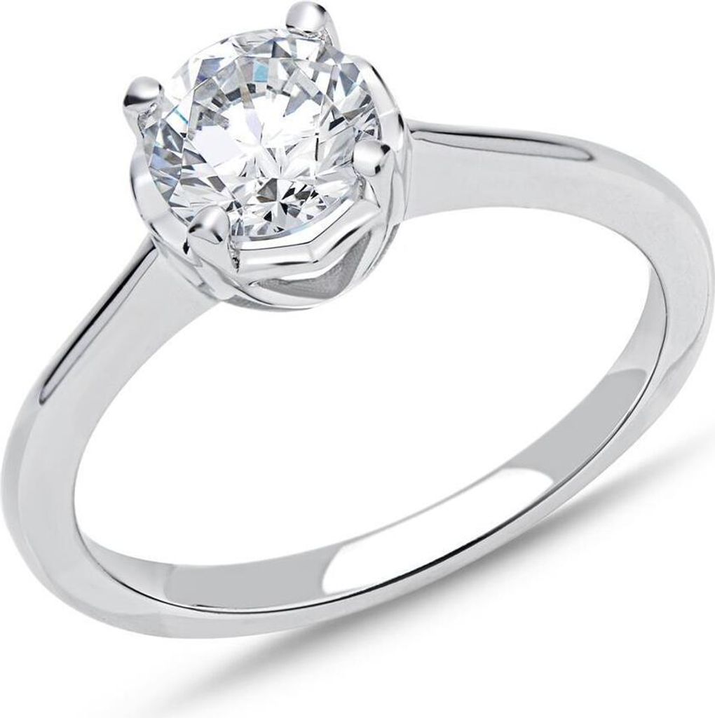 JEWLIX 925 Silber Verlobungsring Herzen Zirkonia VR0120