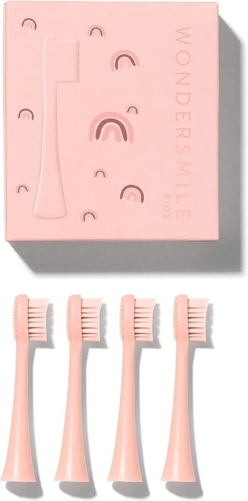 Têtes de brosse à dents rose enfant souples x4 pour brossage quotidien