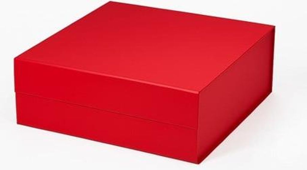 Magnetische Geschenkbox Rot 330 x 330 x 115 mm (Außenmaße) A4 Dekorative Verpackung