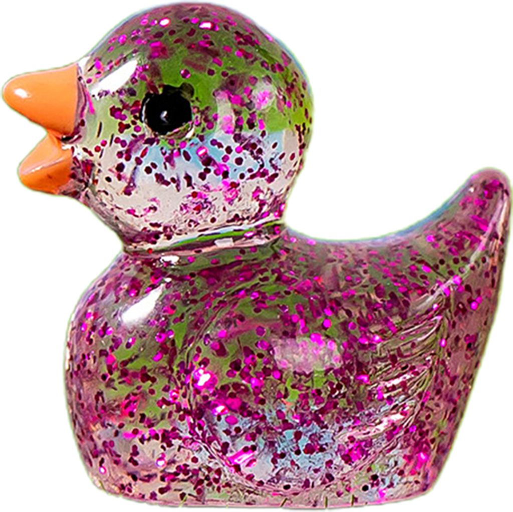 Mini-Glitzer-Enten-Ornament, süßes Kunstharz, für den Schreibtisch, bunte Entenfigur, Statue, Puppenhaus, Garten, Mikrolandschaftsdekoration