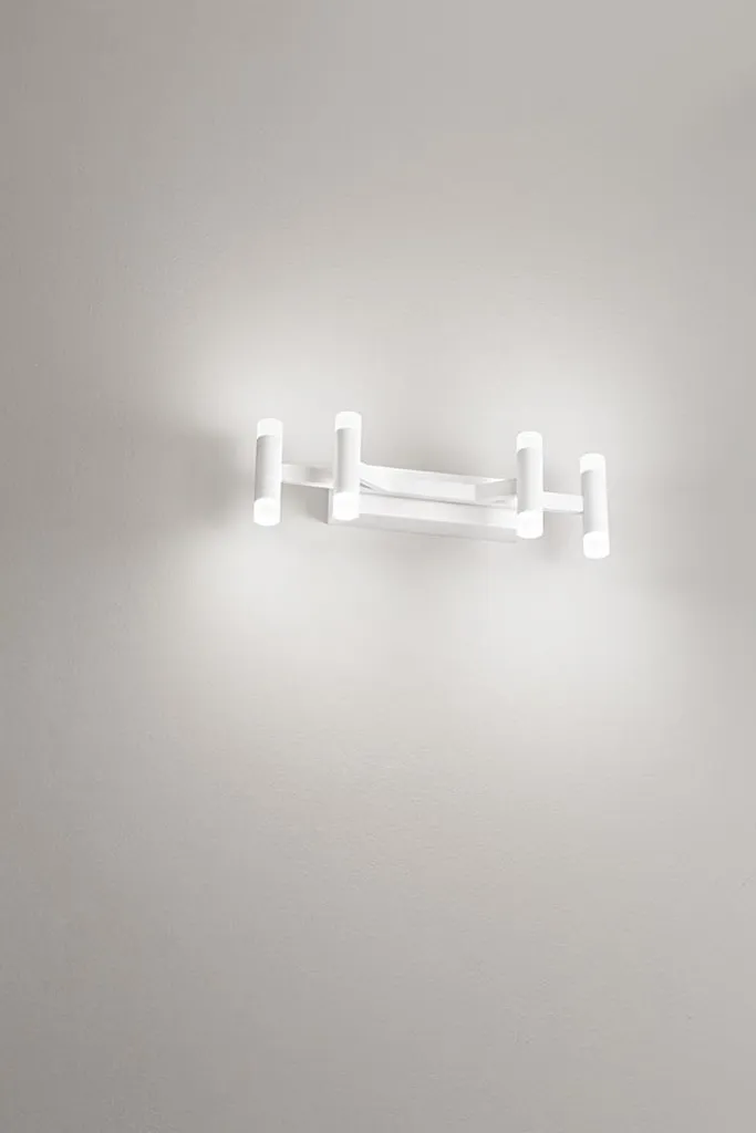 Applique murale LED Perenz 24W blanc mat design géométrique moderne