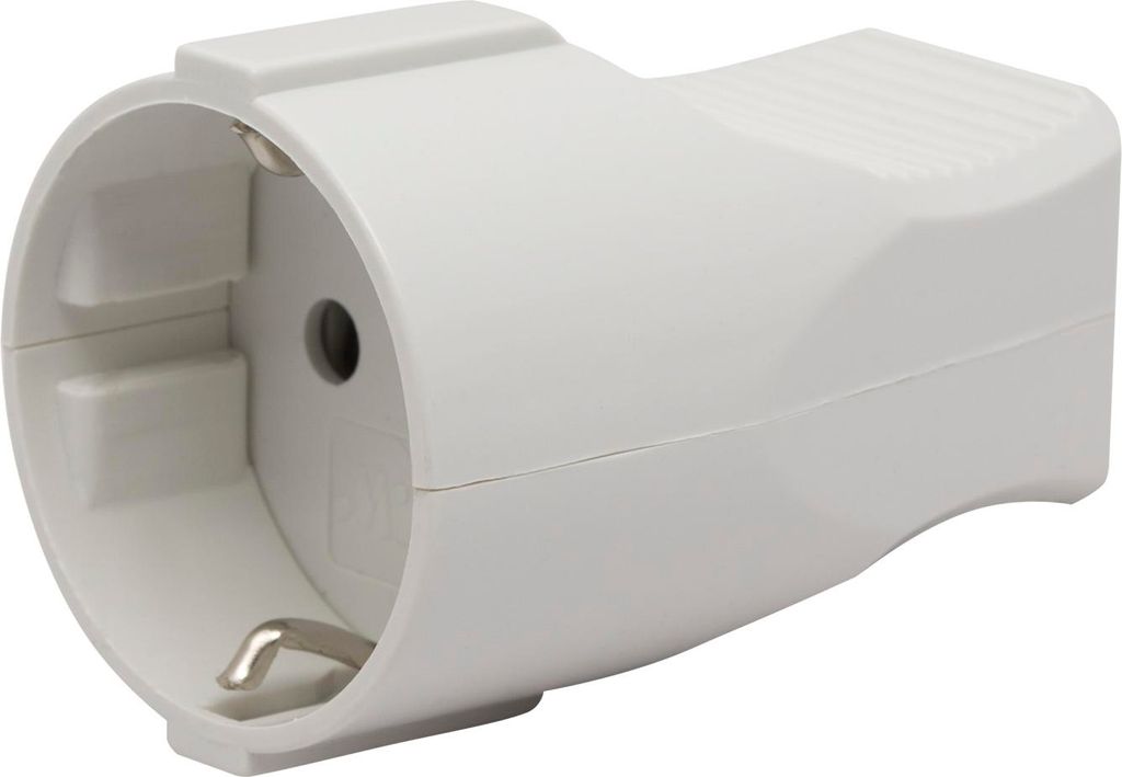 Weißer Inline-Stecker – Lose Inline-Steckdose – AC-Steckdose 230V 16A – Montierbarer Stecker für Kabelverbindungen und elektrische Geräte ...