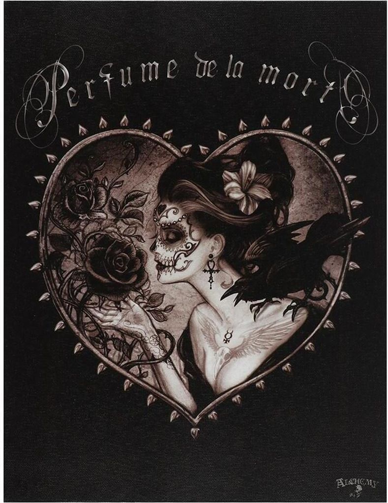 Alchemy - Tafel "Perfume De La Mort", Canvas SD2697 (Einheitsgröße) (Schwarz)