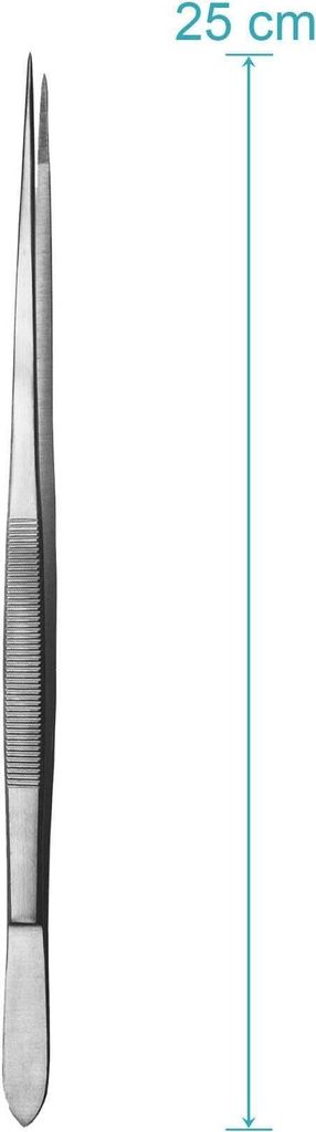 May Universal-Pinzette 25cm - Edelstahl Pinzette Mit Gerader Spitze Für Haushalt & Basteln