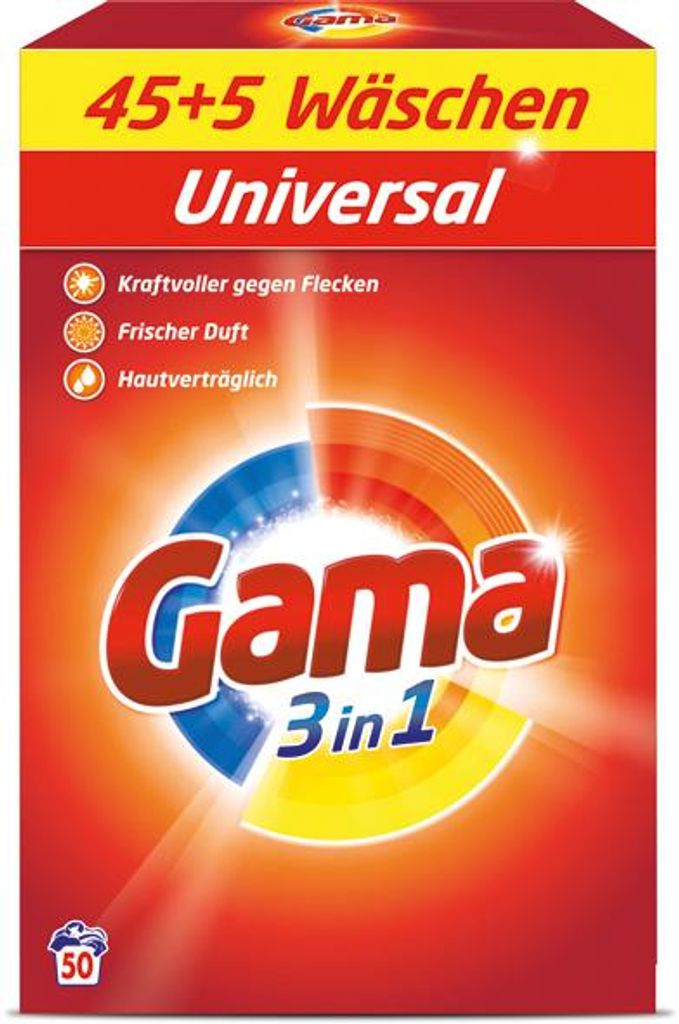 Gama, Proszek do prania, 50 prań (PRODUKT Z NIEMIEC) Obrázok produktu 