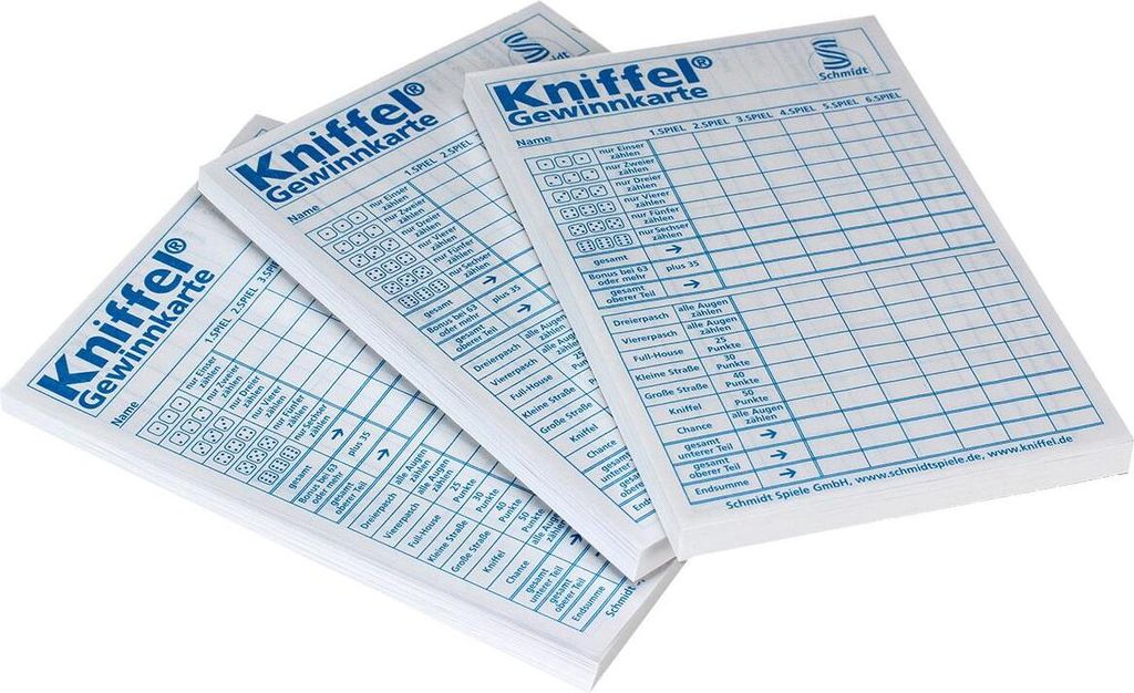 Schmidt Spiele 49039 - Kniffel blok, 3 ďalšie bloky na 1440 Obrázok produktu 7