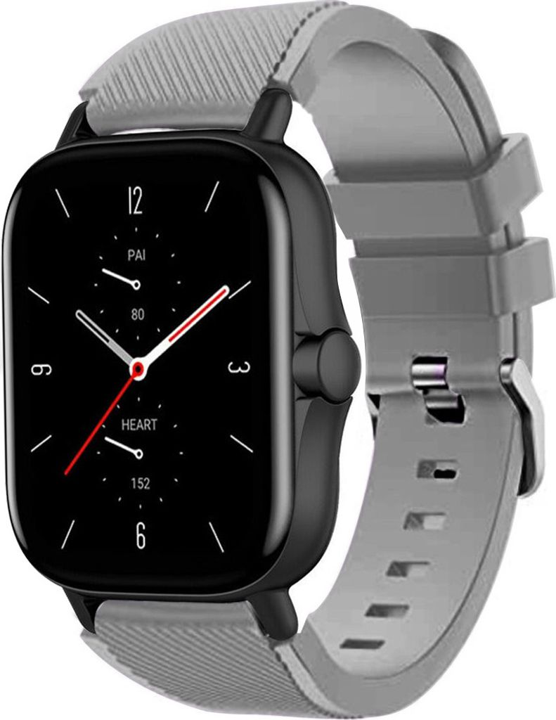 Strap-it Amazfit GTS 2 Silikonarmband (Grau)