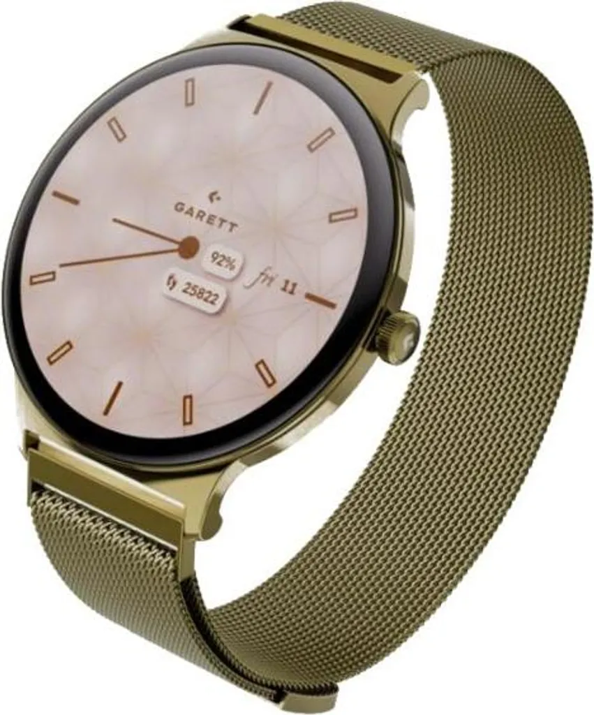 Montre connectée sport et chic Garett Verona 2 Gold MESH pour votre suivi