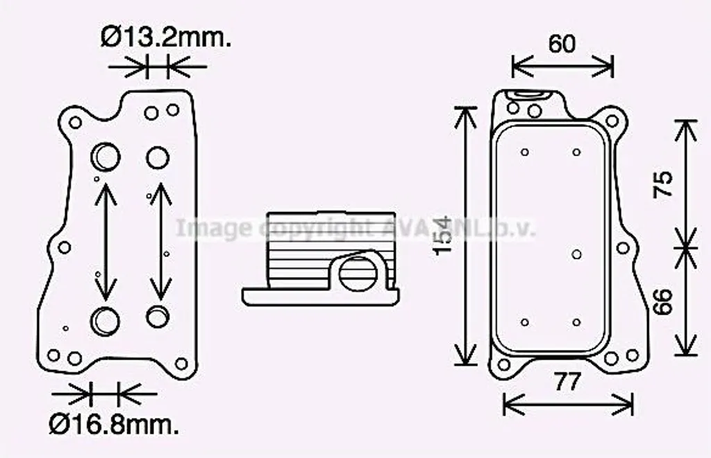 Refroidisseur d'huile moteur en aluminium OE 2721800110 - Qualité AVA