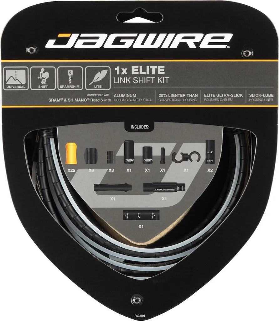 Set de Câbles de Vitesse JAGWIRE Elite Link 1x Noir pour Vélo Route