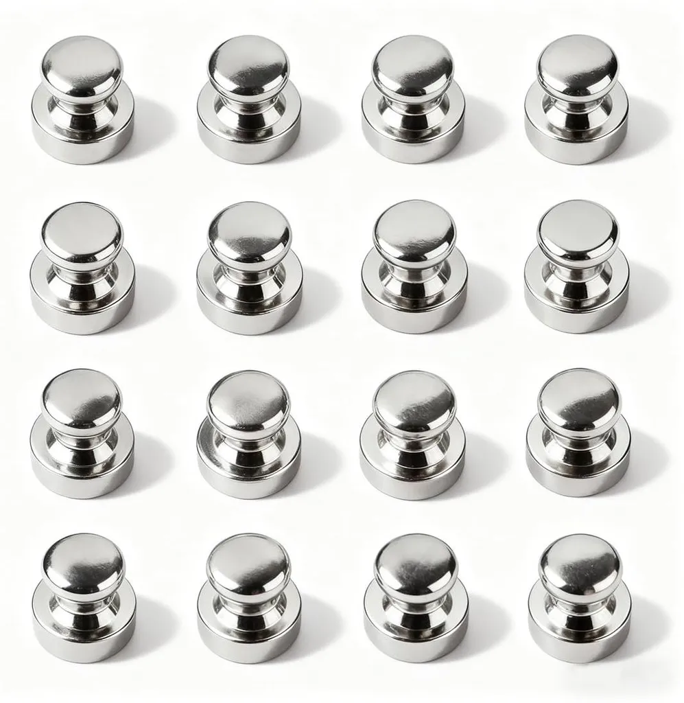 Lot de 16 Mini Aimants Frigo en Néodyme pour Tableau d'Affichage Métallique