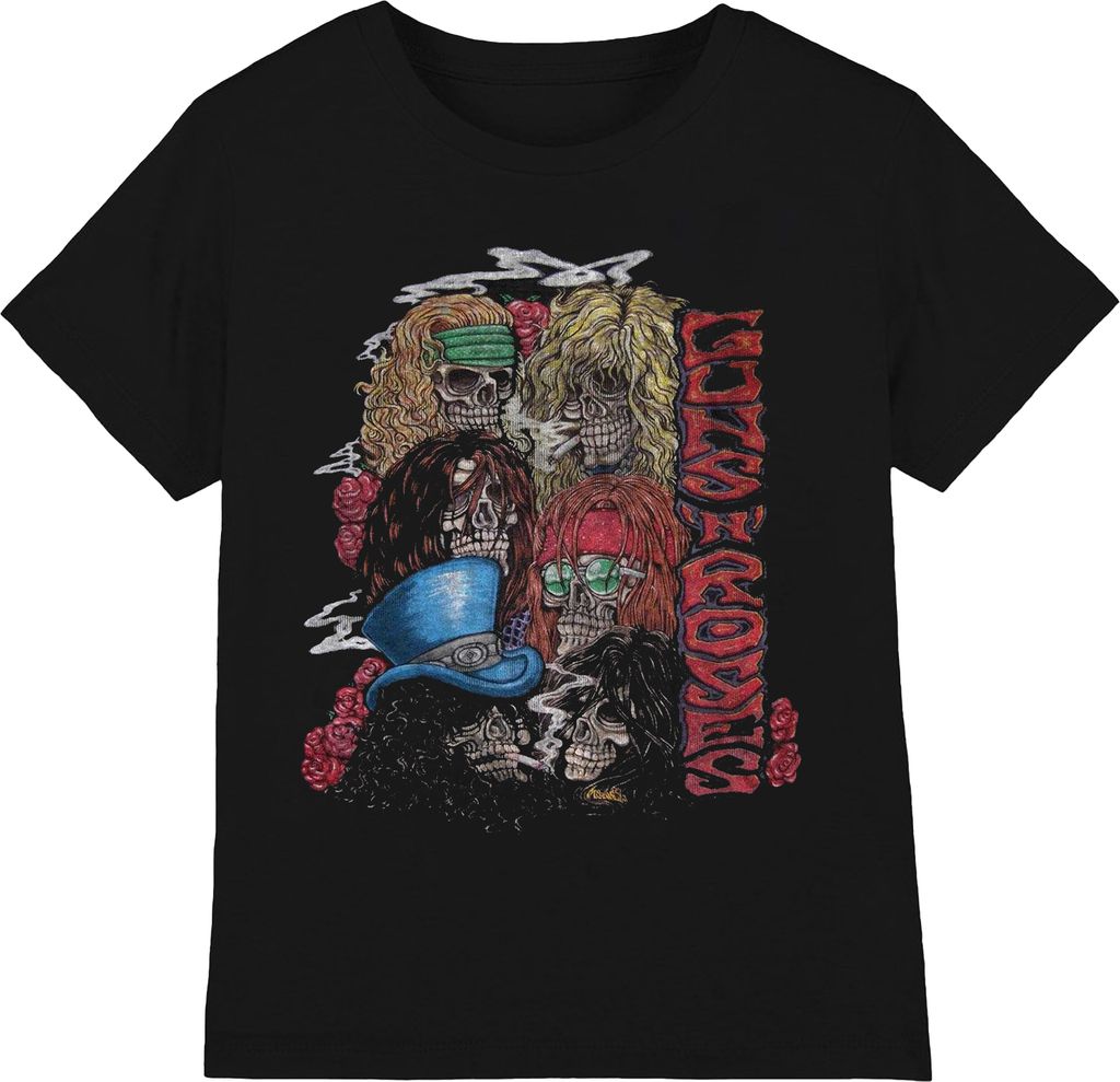 Guns N Roses - "Stacked Skulls" T-Shirt für Herren/Damen Uni RO1269 (L) (Schwarz)