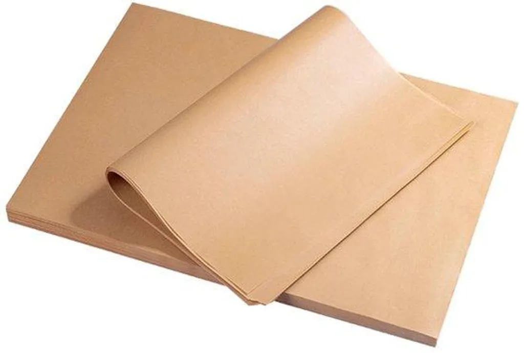 Papier sulfurisé de cuisson pour hamburgers maison carrés et marron