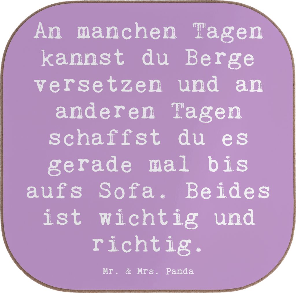 Mr. & Mrs. Panda Untersetzer für Gläser Spruch Hoffnung und Ruhe - Lavendeltraum - Geschenk, gläseruntersetzer, Inspiration, Tischuntersetzer, E...