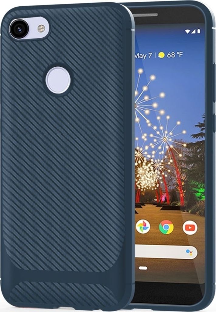 Mobigear Racing Motorola Moto E6 Play Hülle Flexibles TPU Backcover - Blau