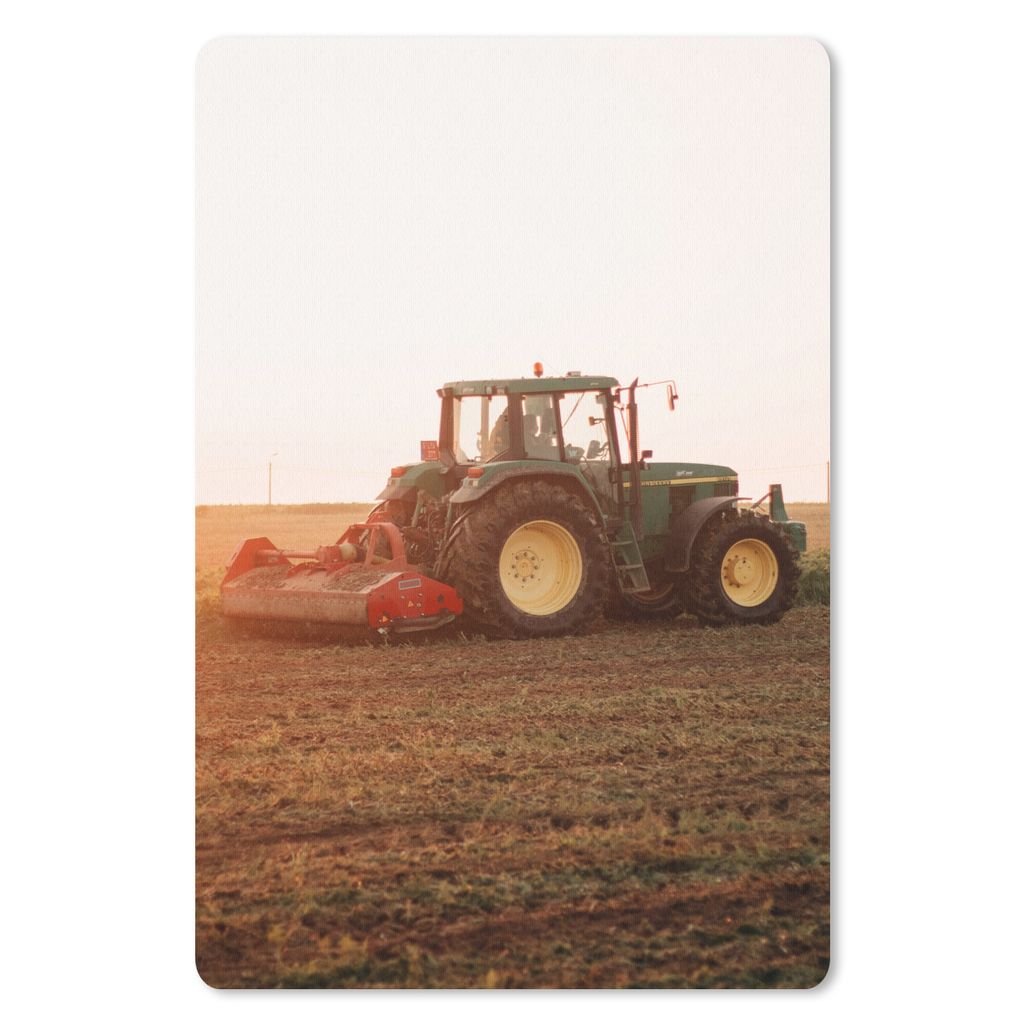 MuchoWow Mauspad Mousepad Traktor - Feld - Bauernhof - Landwirt - Horizont 18x27 cm - Mousepads - Maus Mat - Pad - Mausunterlage