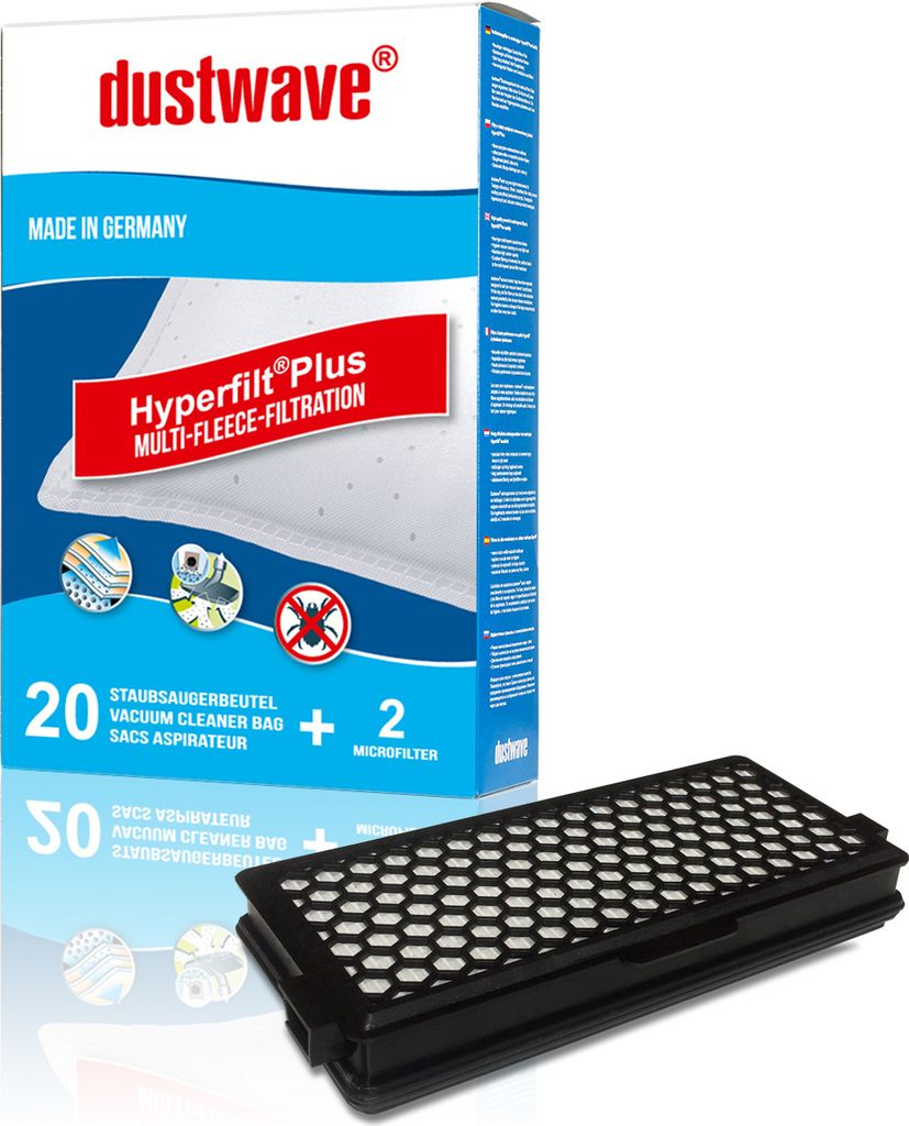 20 Staubbeutel + HEPA-Filter (809) passend für Miele - Produktbild 