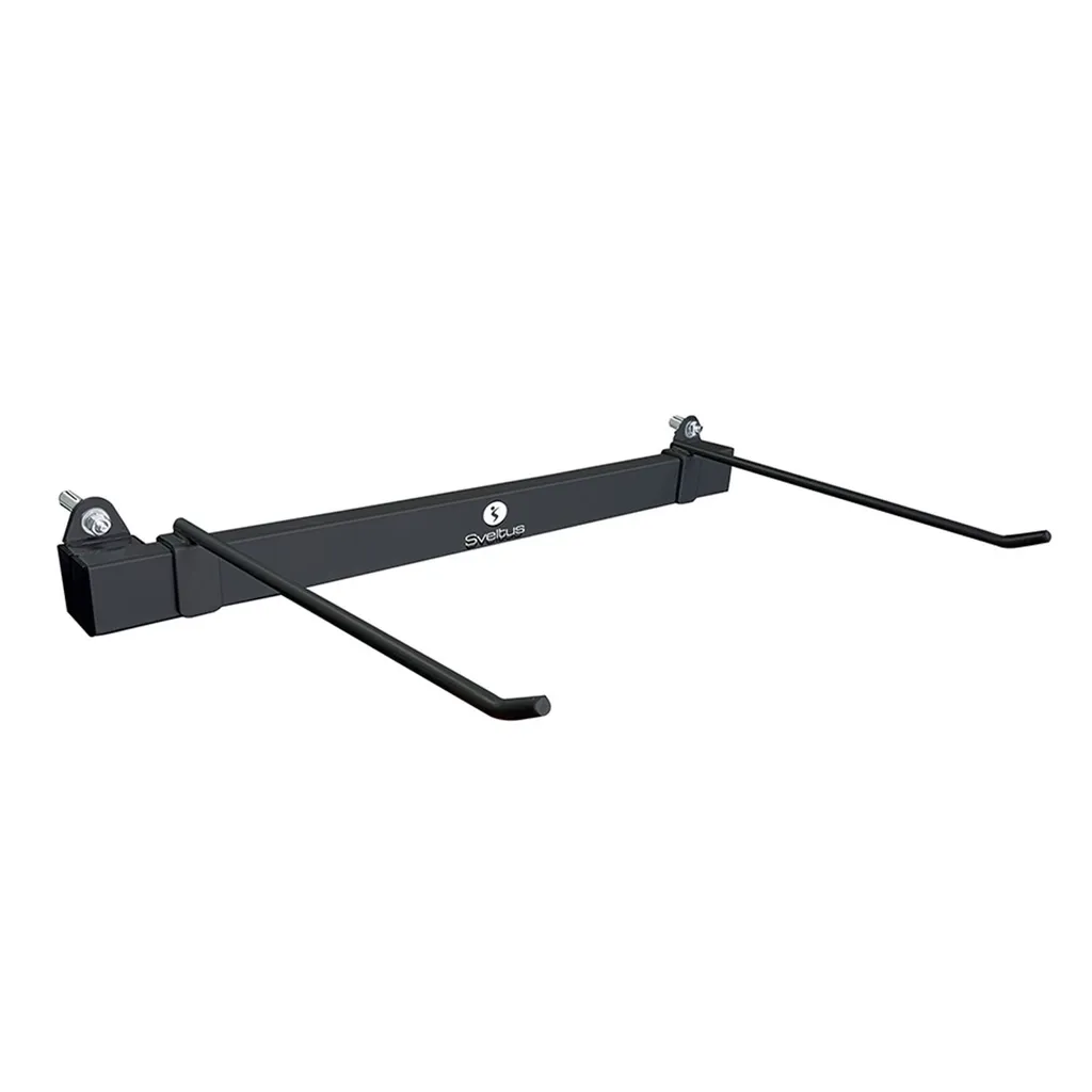 Support mural noir pour tapis avec oeillets variable - Fini le désordre