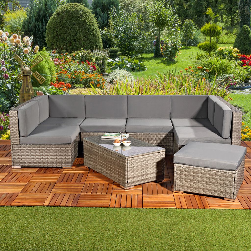 Polyrattan Poly Rattan Set Gartenmöbel Lounge Sofa Tisch hotsell NEU